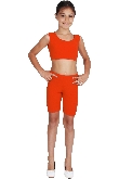 PANTALONCINO DANZA LYCRA ARANCIONE BAMBINA